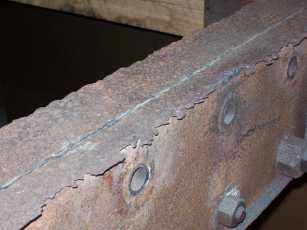 Deteriorated main frame flanges