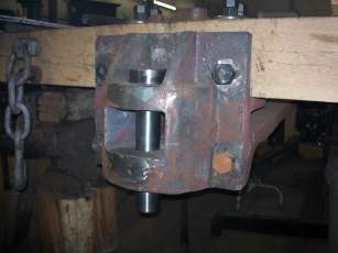 Rebuilt draw-bar pocket used as a model