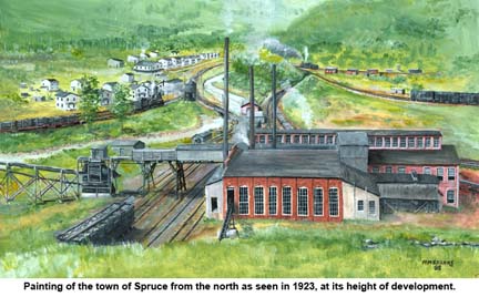 Artist's conception of Spruce in 1923